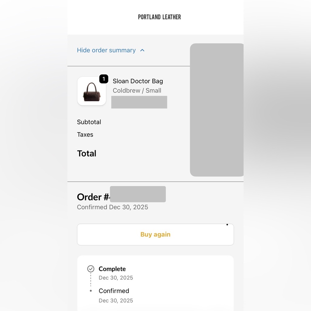 LIKE NEW Premium Portland Leather Small Sloan - Coldbrew Pebbled + Bonus Charm - Picture 14 of 16